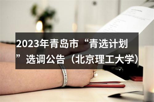 2023年青岛市“青选计划”选调公告（北京理工大学） 图片