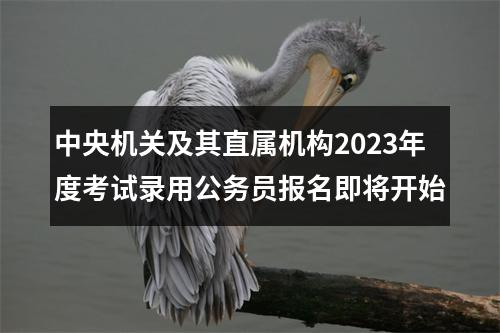 中央机关及其直属机构2023年度考试录用公务员报名即将开始 图片