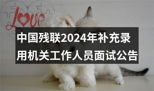 中国残联2024年补充录用机关工作人员面试公告 图片